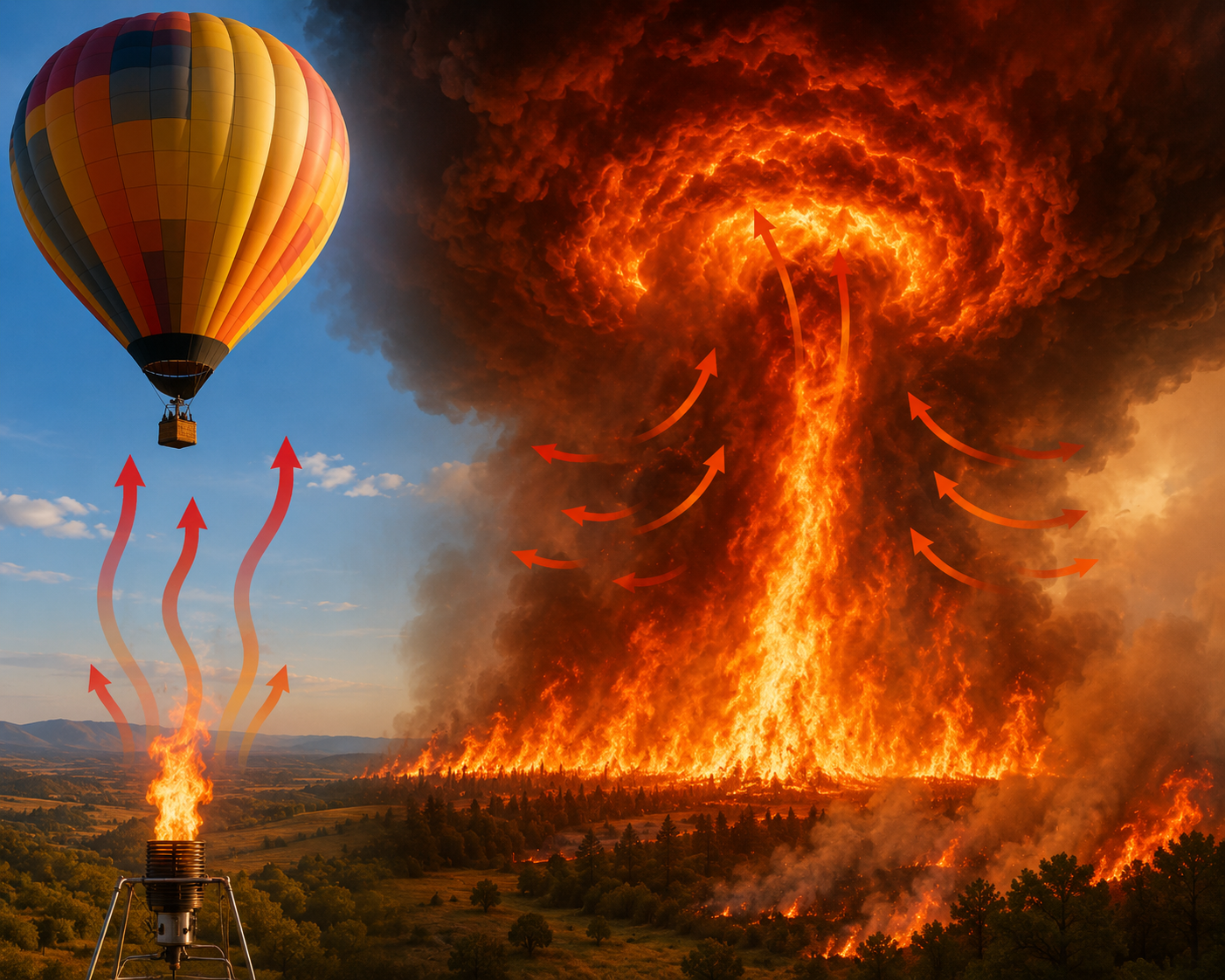 Hava balonunu necə uçur və ya Alov fırtınası nədir?